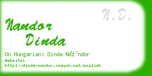 nandor dinda business card